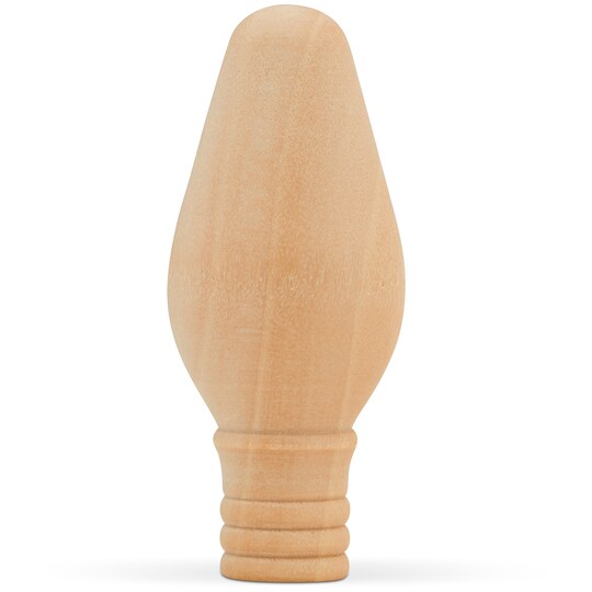 Wood Christmas Light Bulb 2-1/8 inch Unfinished, Crafts & Ornaments |Woodpeckers
